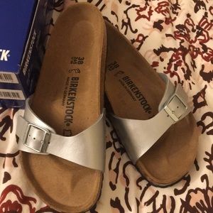 NWT Madrid Birkenstock | Silver | EU 38
